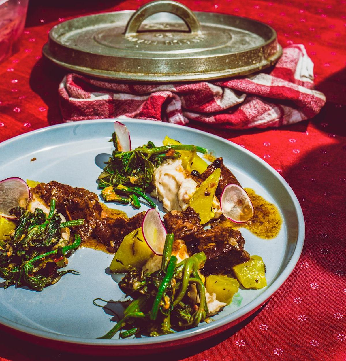 25-Min Lamb in Red Wine Sauce