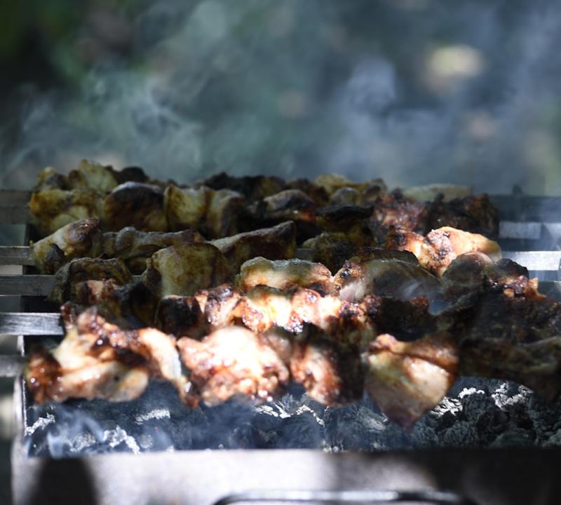20-Min Lamb Souvlaki with Charred Lemon