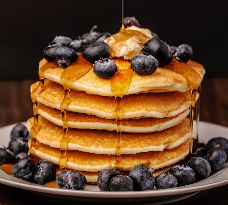 Lemon Blueberry Ricotta Pancakes