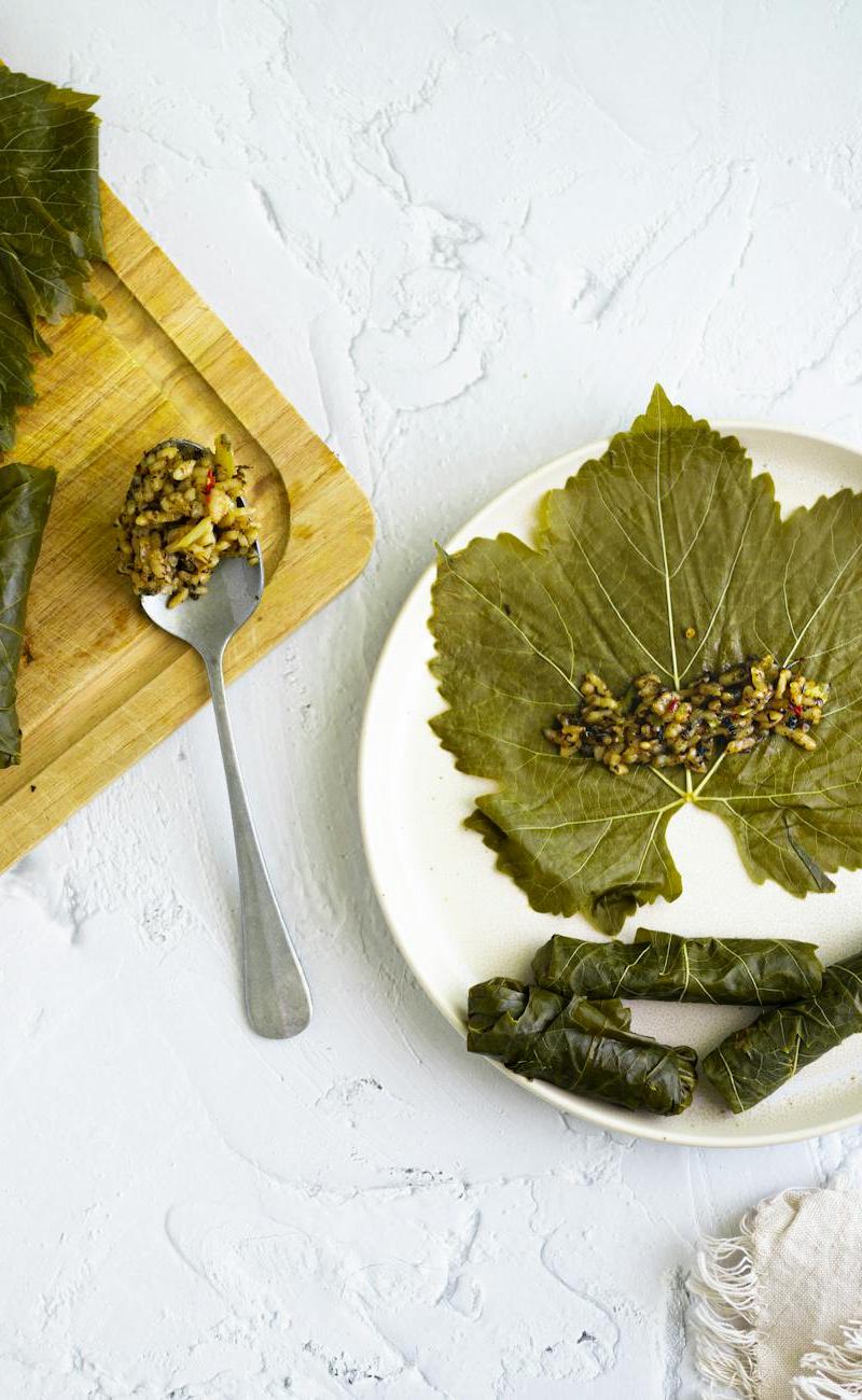 20-Min Lemon Dolmades with Rice