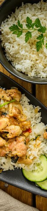 Lemongrass Chicken Bowl with Rice & Cucumber