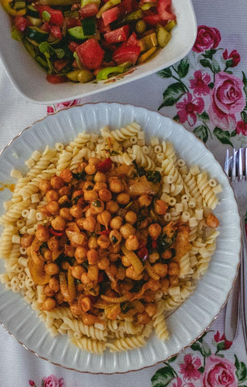 Lemony Pasta Salad with Chickpeas & Herbs