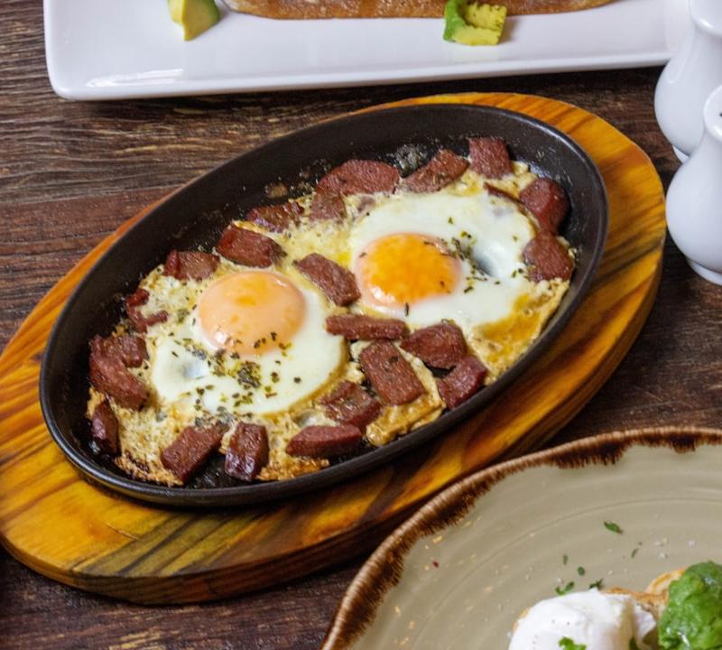 Loaded Breakfast Skillet with Avocado Toast