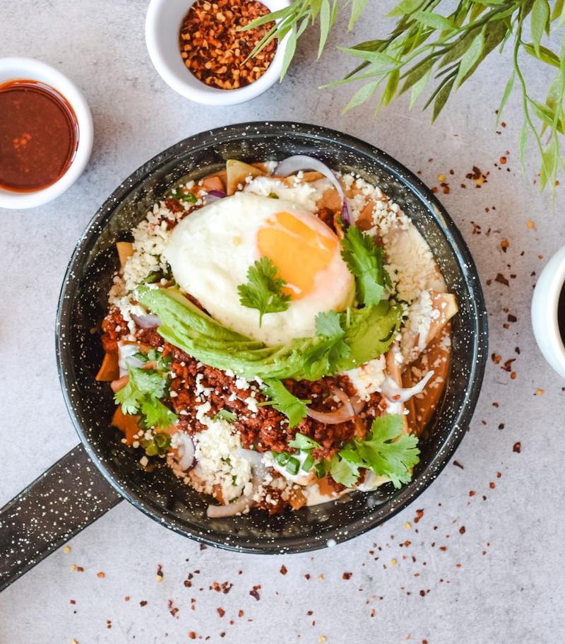 Loaded Breakfast Skillet with Spicy Eggs