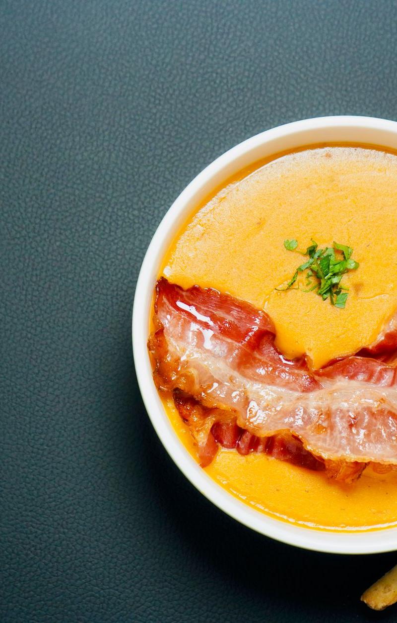 Loaded Potato Soup with Crispy Bacon
