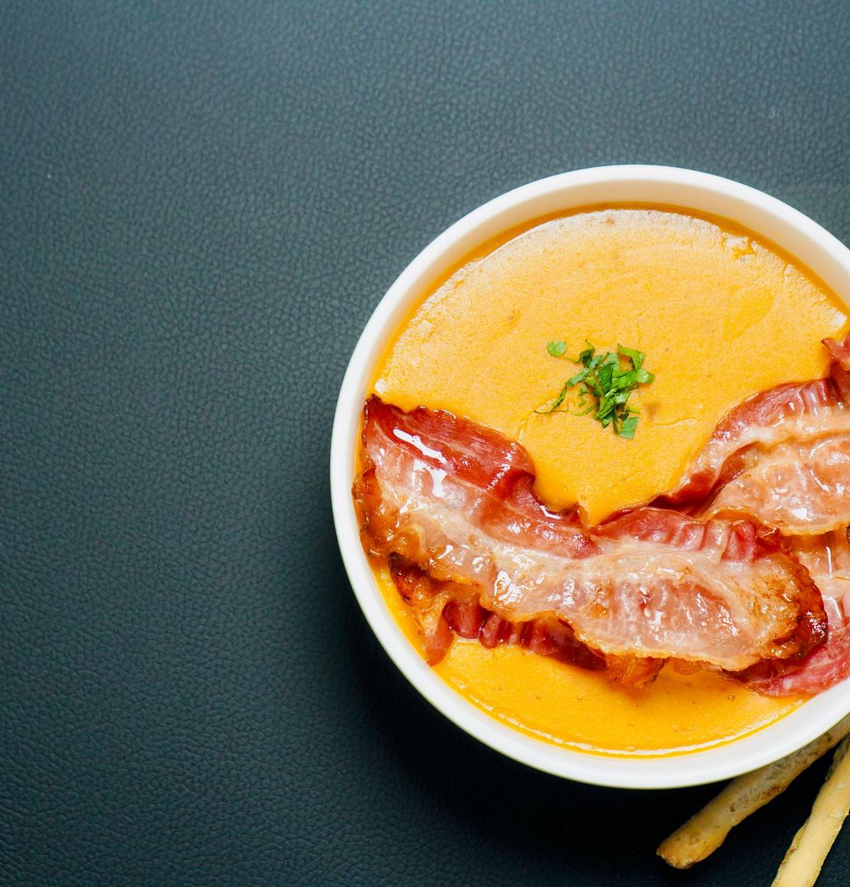 Loaded Potato Soup with Crispy Bacon