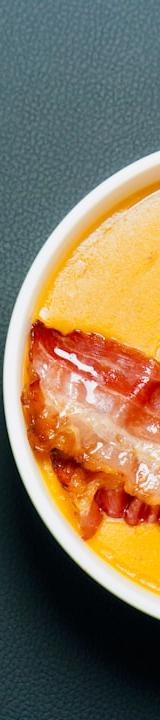 Loaded Potato Soup with Crispy Pork