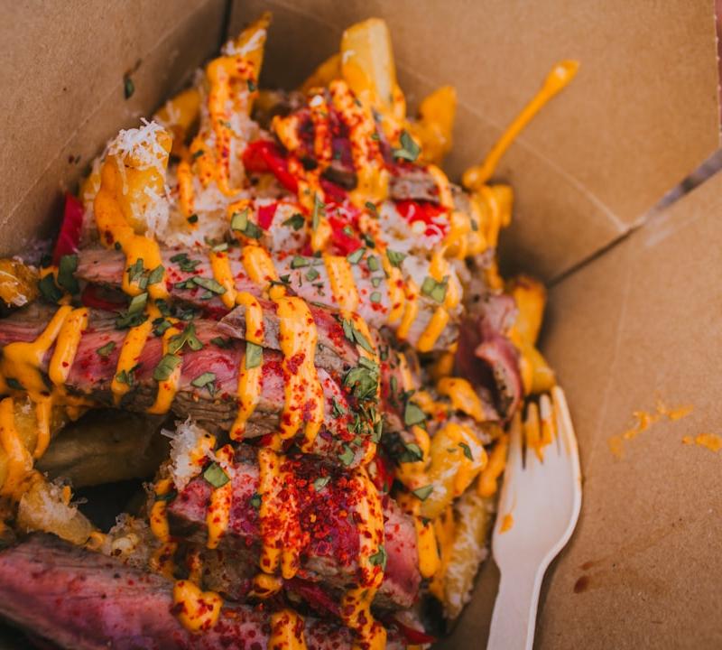 Loaded Queso Fries with Crispy Beef