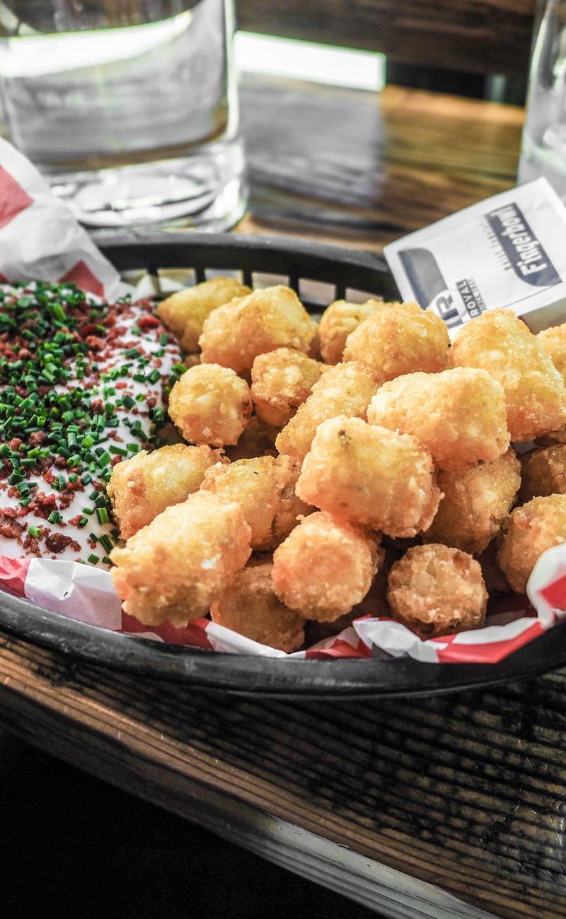 Loaded Tater Tots with Bacon Sour Cream