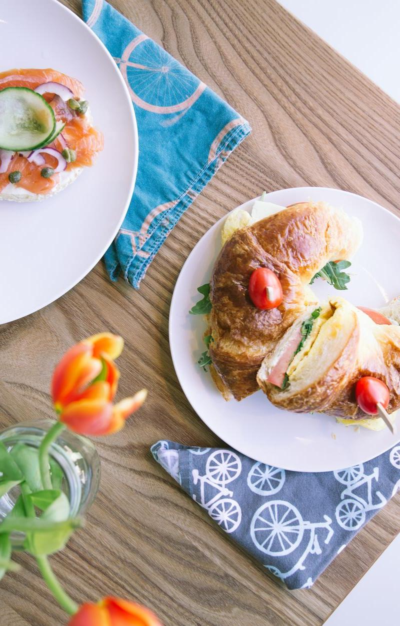 Lox & Cream Cheese Bagel with Croissant
