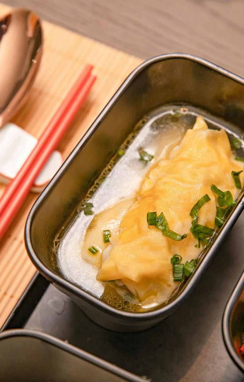 Manduguk — Pork Dumplings in Clear Broth with Squid