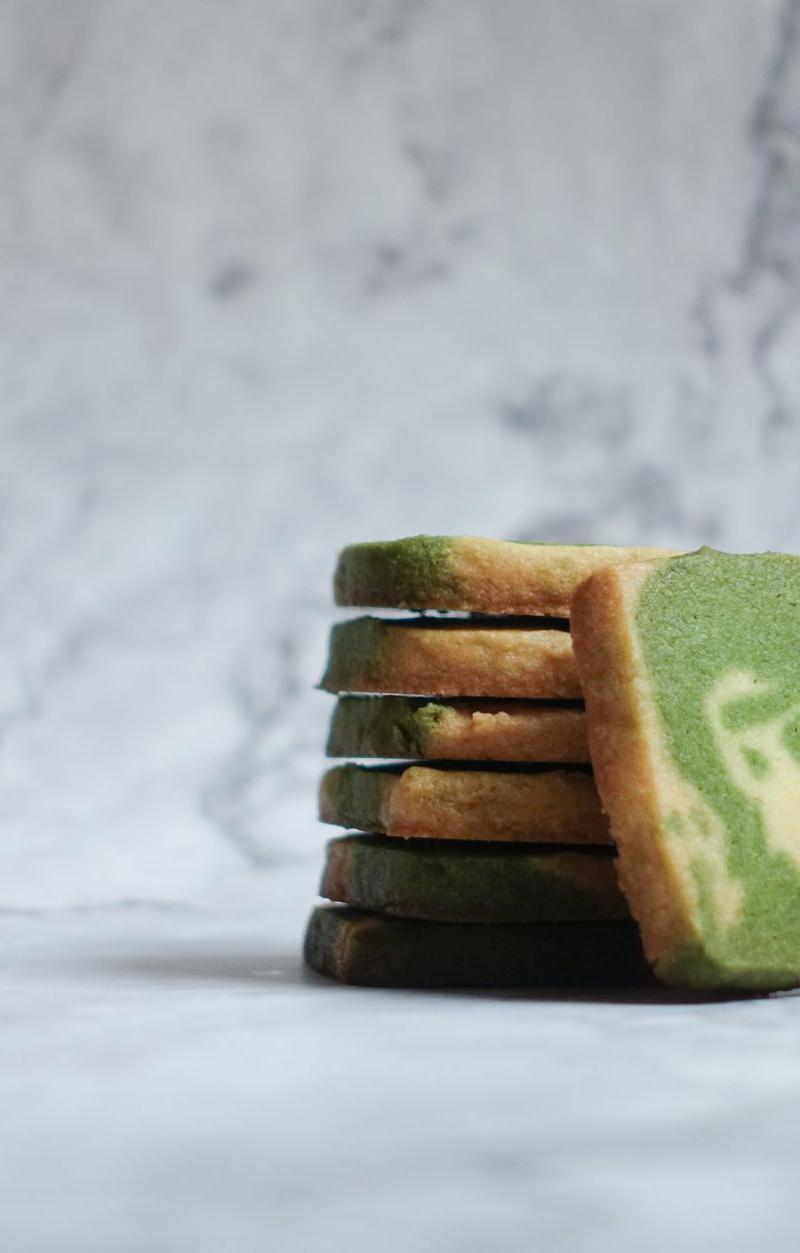 Matcha White Chocolate Marble Cookies