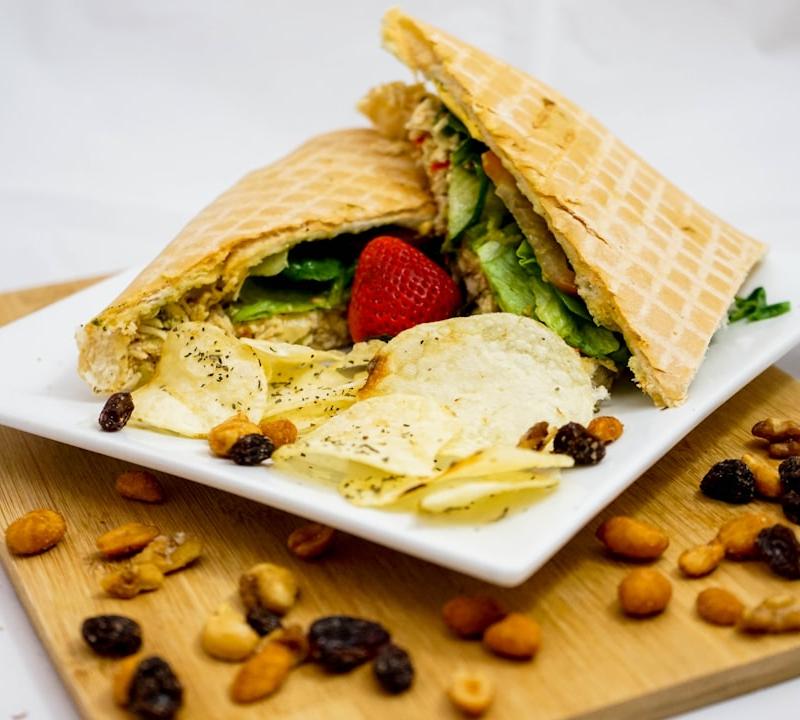 Mediterranean Chickpea Wrap with Charred Veggies
