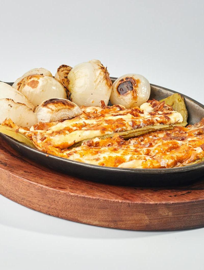 Melted Oaxaca Cheese with Grilled Vegetables