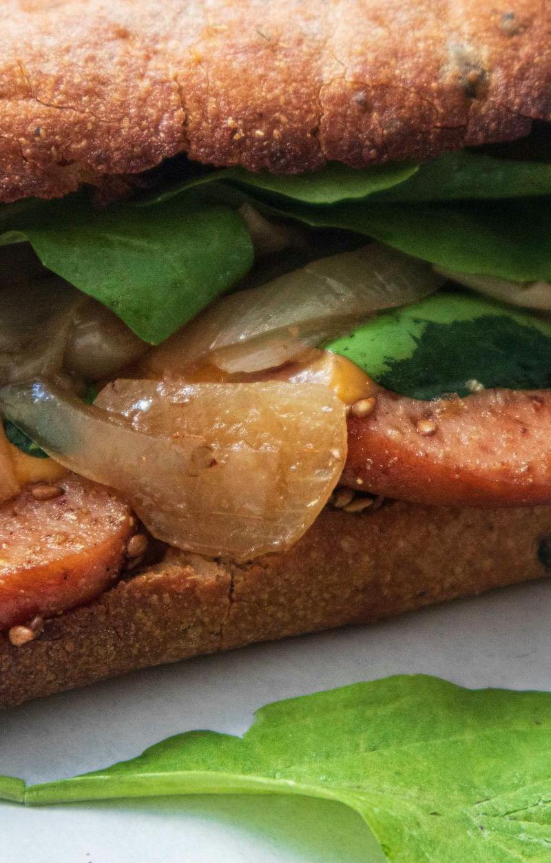 Merguez Sandwich with Harissa Mayo