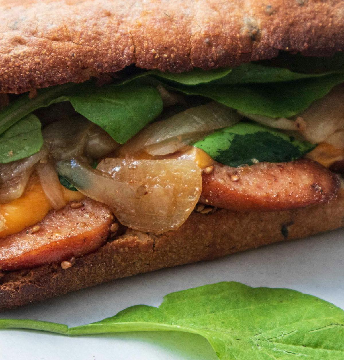 Merguez Sandwich with Harissa Mayo