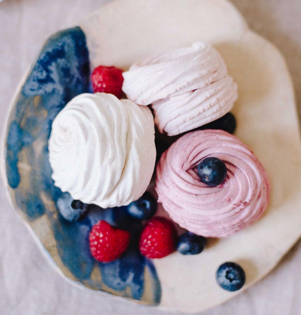 10-Minute Meringue Nests with Whipped Cream & Berries