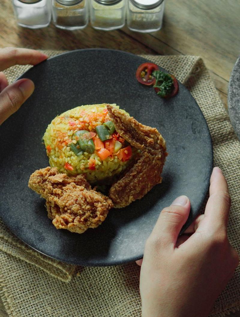 Messy Nasi Goreng with Crispy Chicken & Sambal