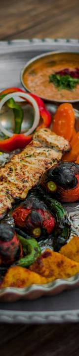 Middle Eastern Chicken Kebab Plate