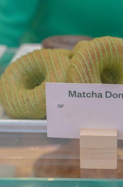 Mochi Donuts with Matcha Glaze