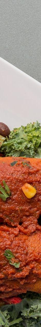 20-Minute Mole Enchiladas with Kale & Beans