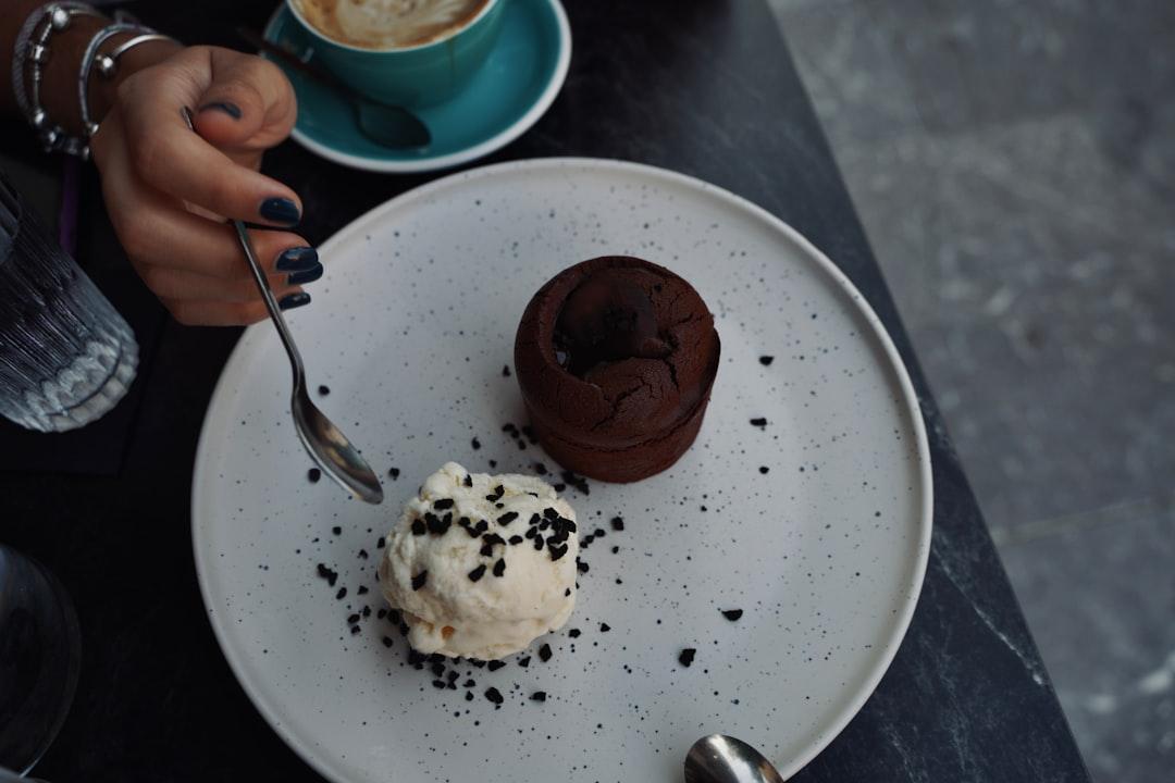 Molten Chocolate Lava Cake with Ice Cream