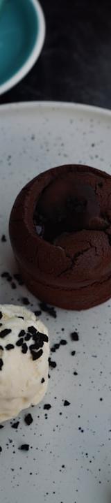 Molten Chocolate Lava Cake with Ice Cream