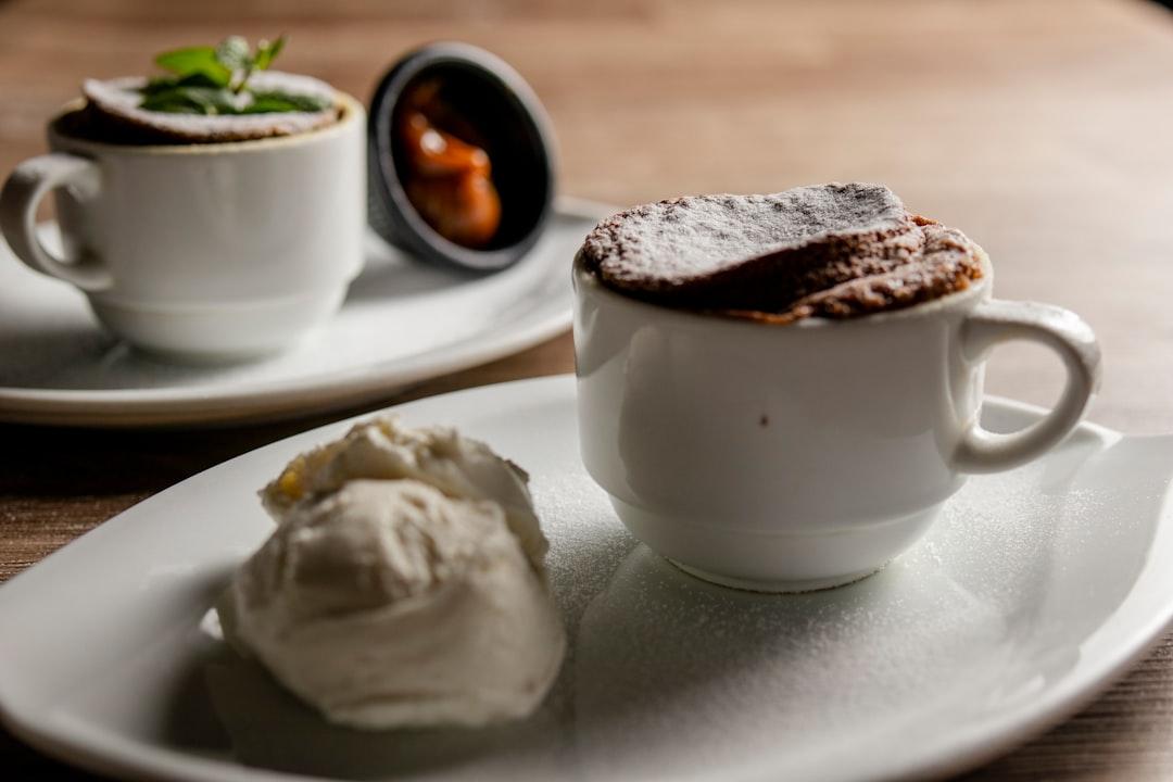 Molten Chocolate Mug Cake with Caramel & Ice Cream