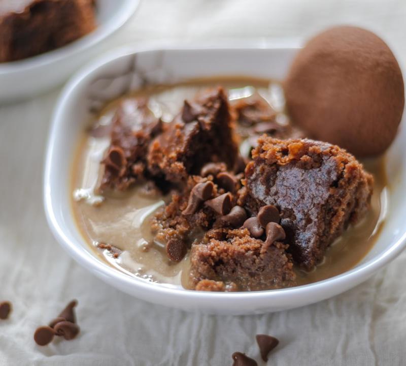 Molten Chocolate Mug Cake with Ganache