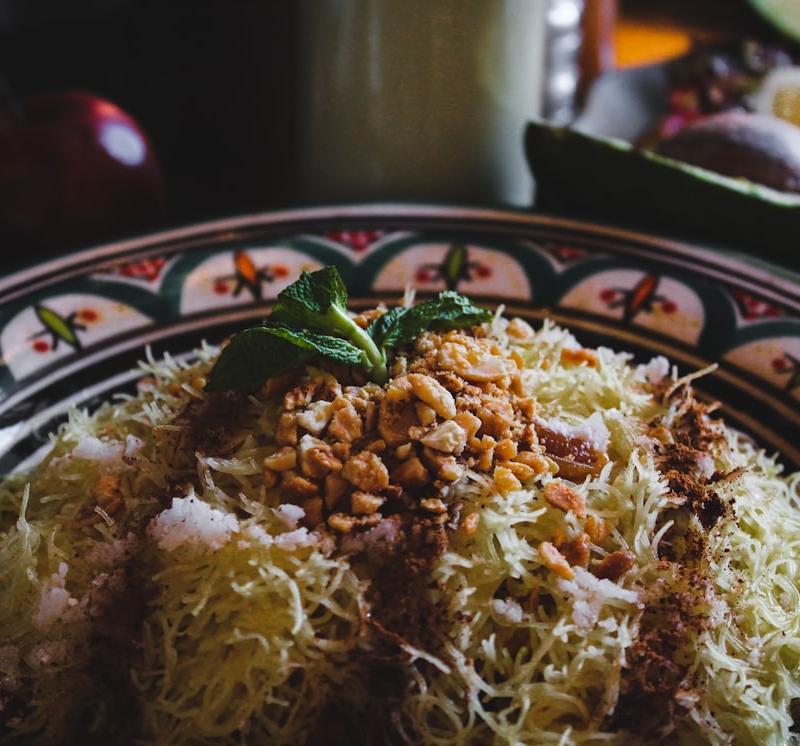 20-Min Moroccan Chicken & Vermicelli Nest