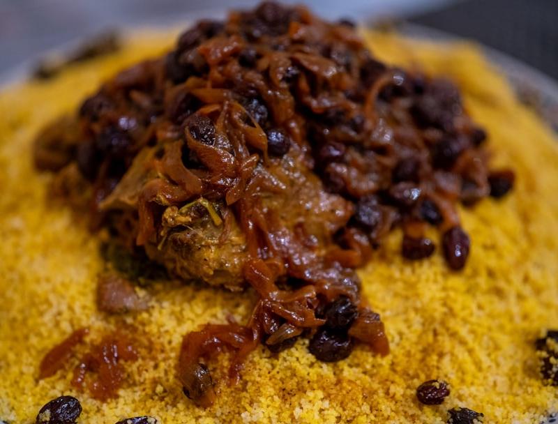 Moroccan Lamb Couscous with Dried Fruit