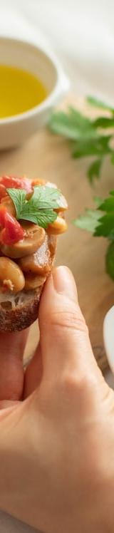 Moroccan White Bean Stew with Crispy Bread