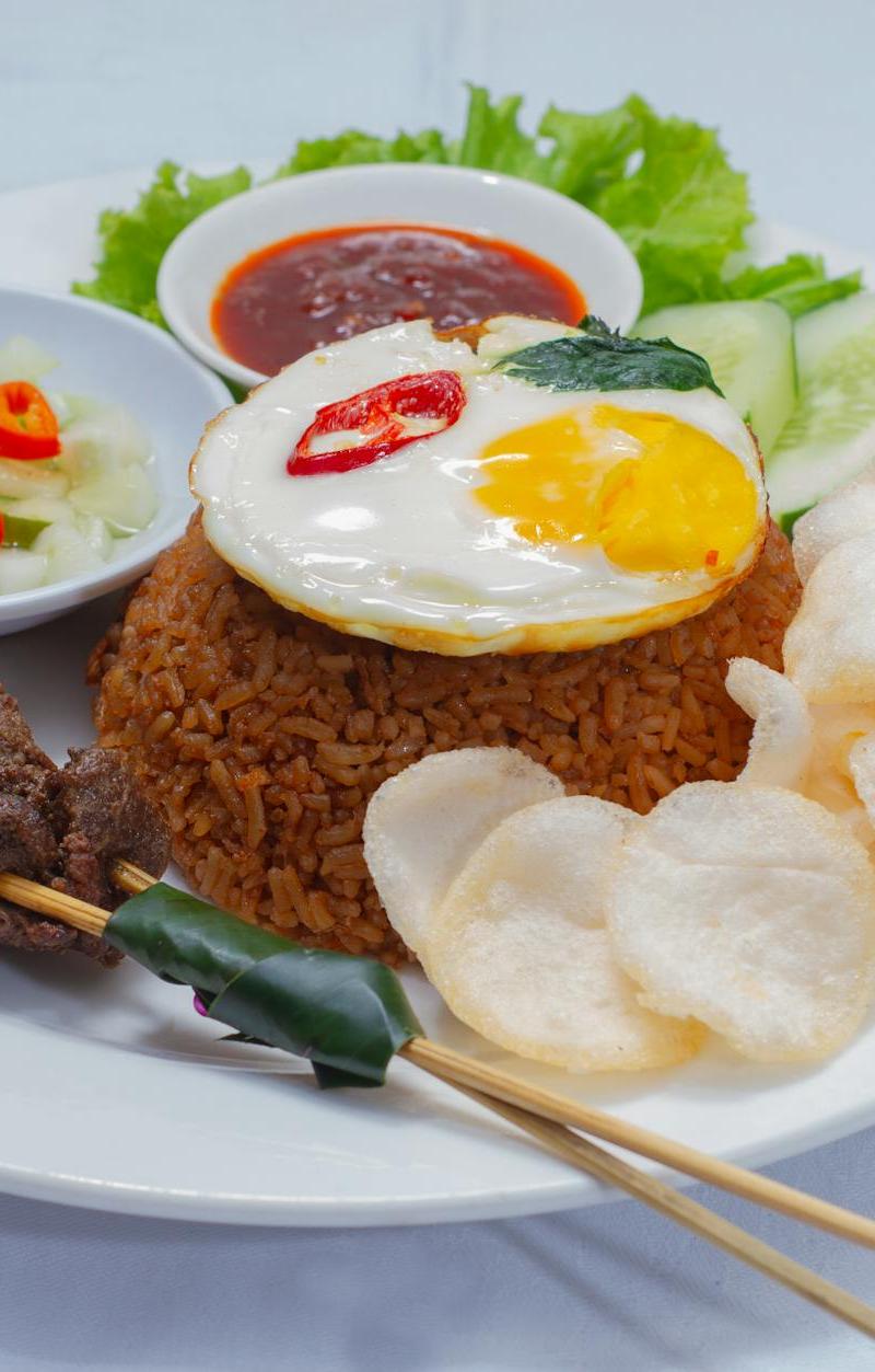 Nasi Kucing with Shrimp and Egg