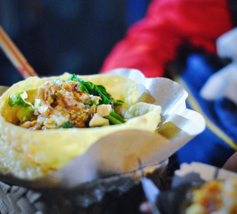 Nasi Kuning Bowl with Crispy Chicken & Egg