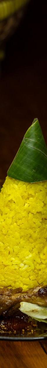 Nasi Kuning Dinner with Crispy Chicken & Sides