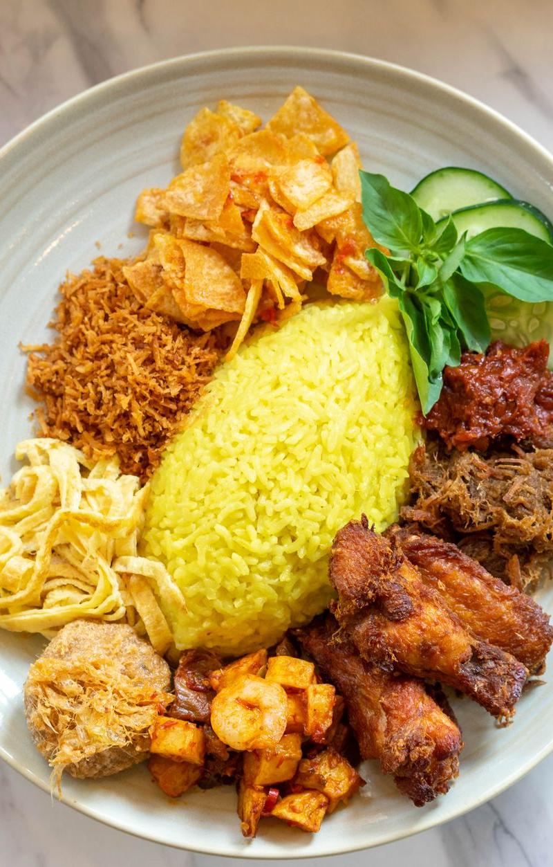 25-Min Nasi Lemak Bowl with Crispy Chicken