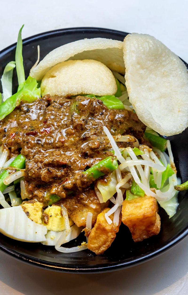 Nasi Pecel — Peanut Rice Bowl