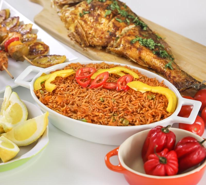 Nigerian Jollof Rice with Chicken