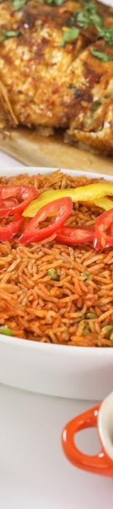 Nigerian Jollof Rice with Chicken