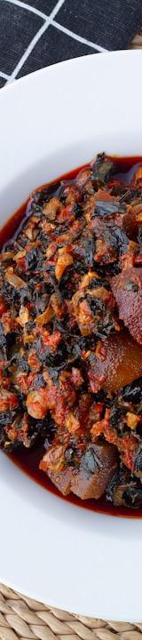 Nigerian Ogbono Soup with Mixed Meat