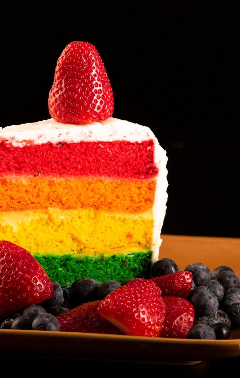 No-Bake Rainbow Parfait with Berries