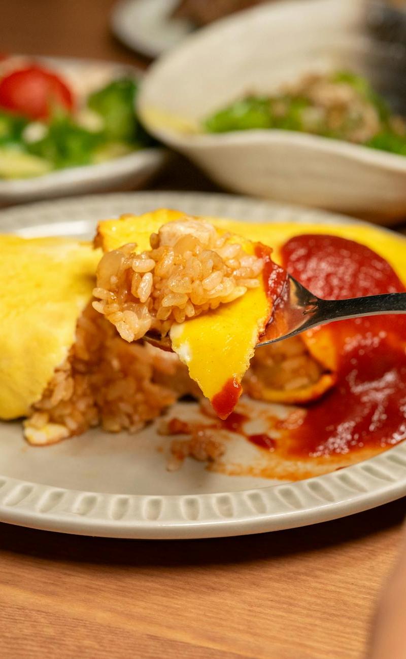 Omurice with Tomato Rice