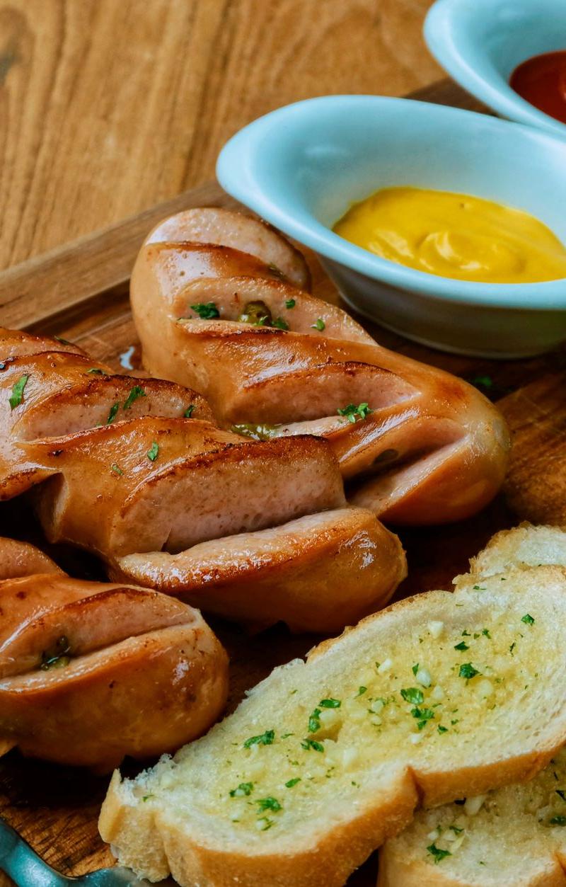 Pan-Fried Bockwurst with Beer Onions