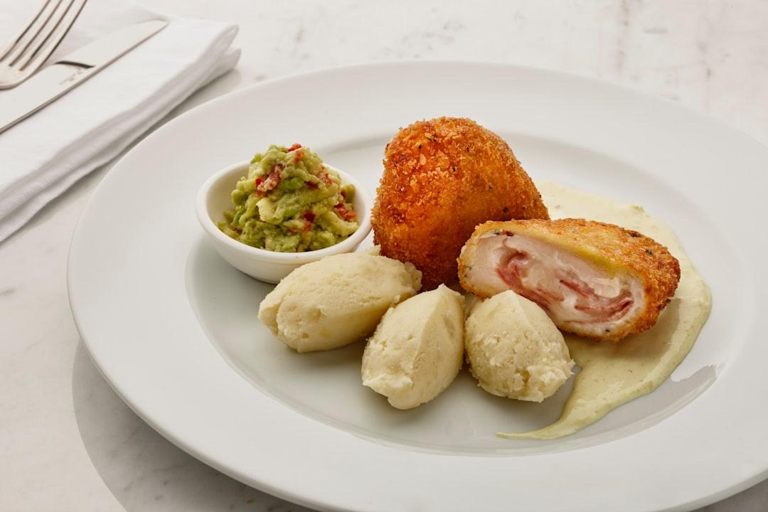 Pan-Fried Chicken Cordon Bleu with Mashed Potatoes