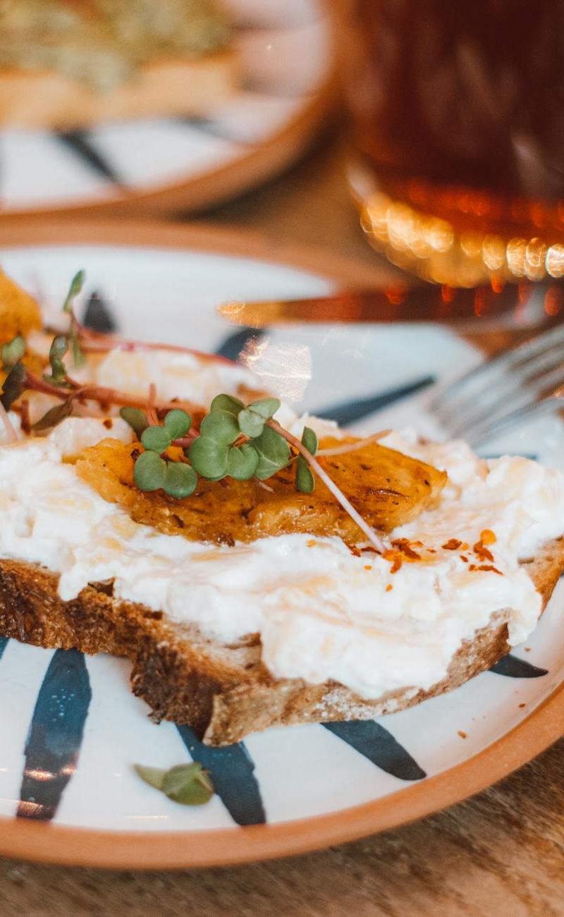 Pan-Fried Kaymak with Honey & Walnuts