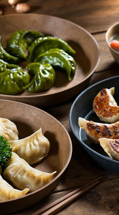 Pan-Fried Mandu with Quick Broth