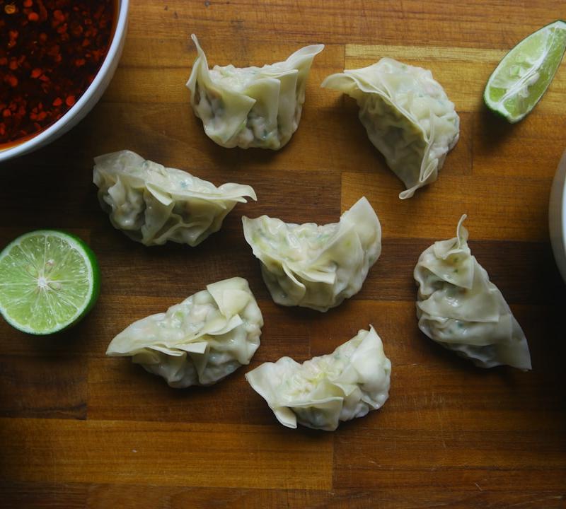 Pan-Fried Shrimp Gyoza