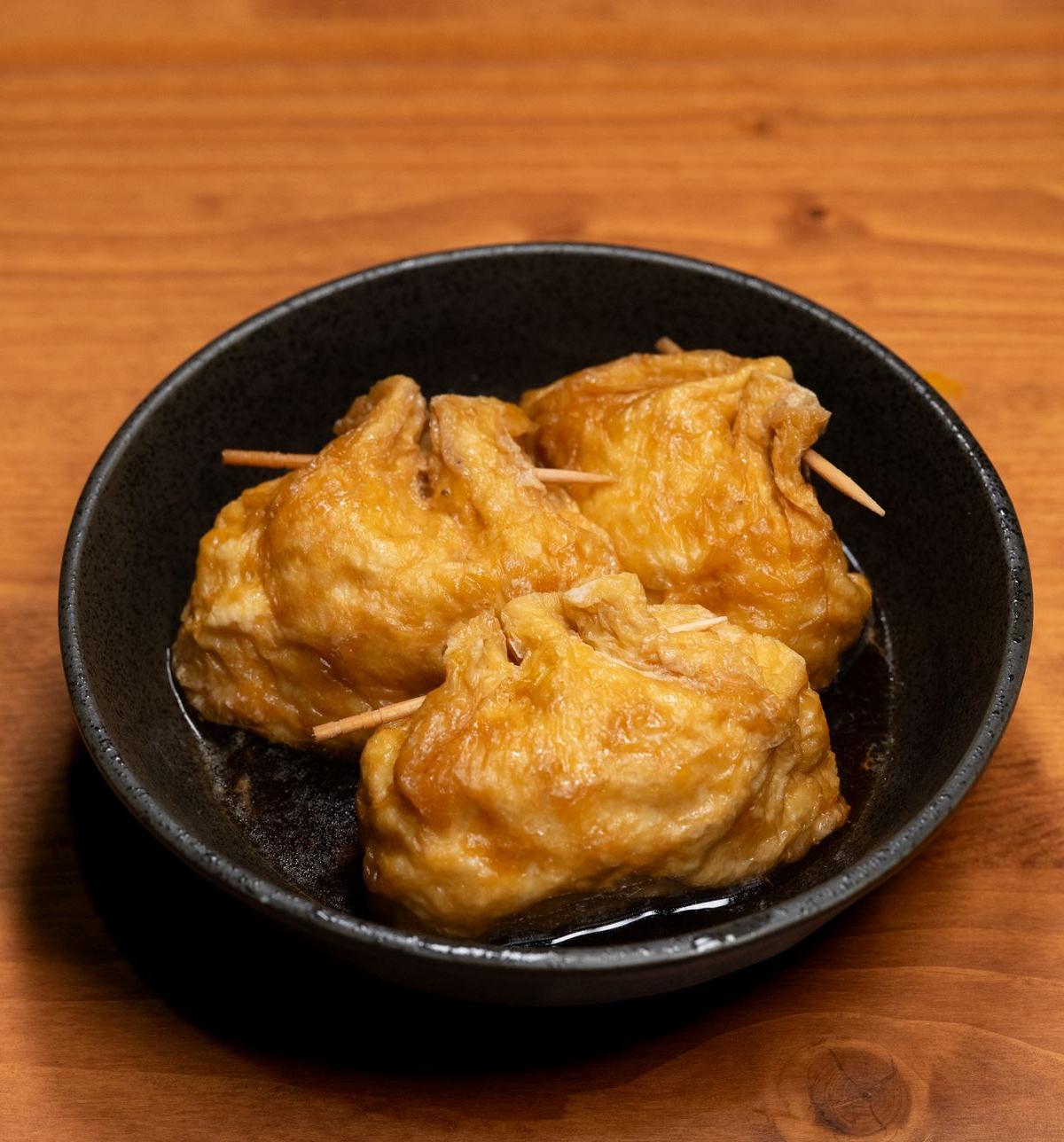 Pan-Fried Tofu Skin Rolls with Ginger Dip
