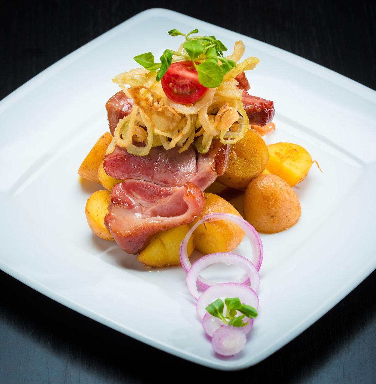 Pan-Seared Beef Liver with Crispy Onions