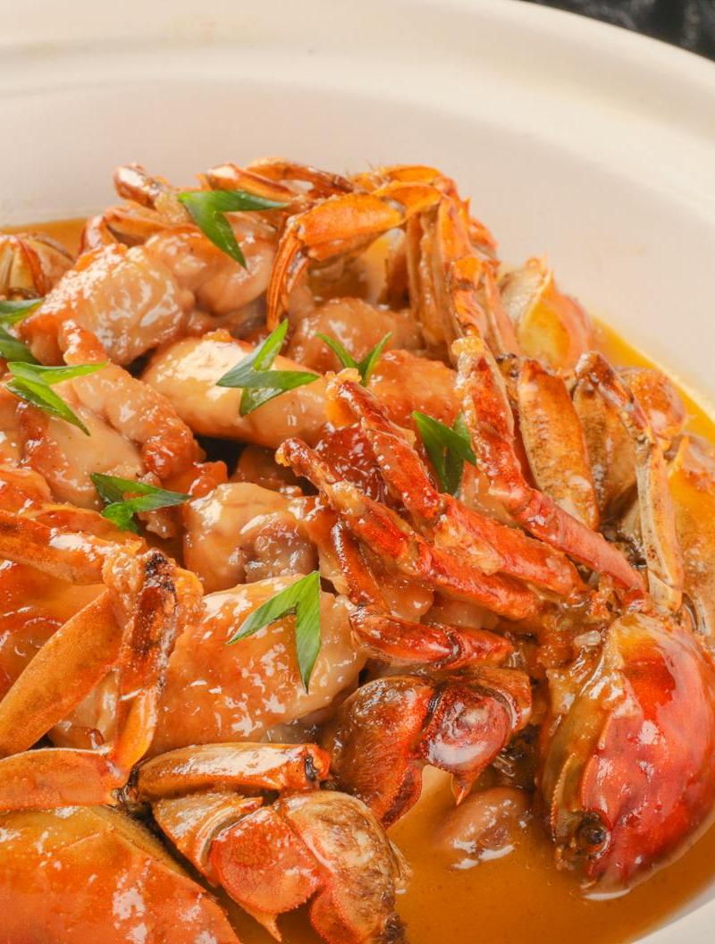Pan-Seared Crab with Ginger-Scallion Oil